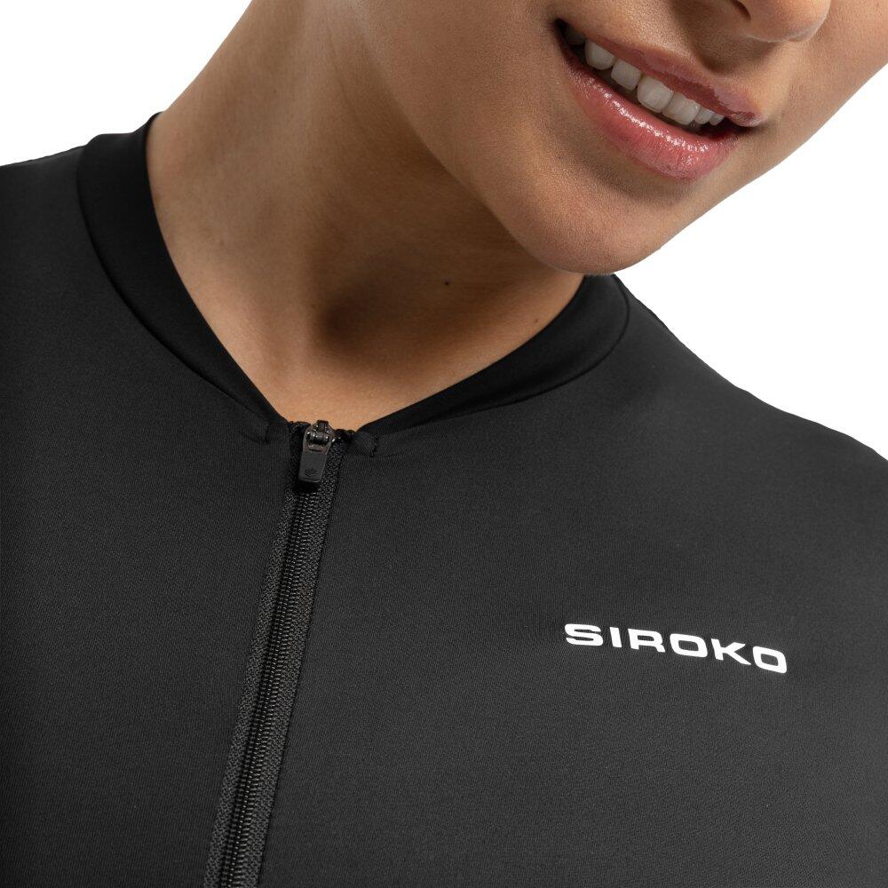 Maillot vélo manches courtes femme Cyclisme Core Rainier Noir 4/7