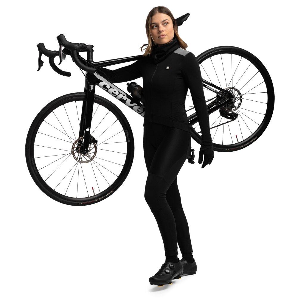 Maillot vélo thermique femme Cyclisme SRX M4 Selva Negra Noir 3/8