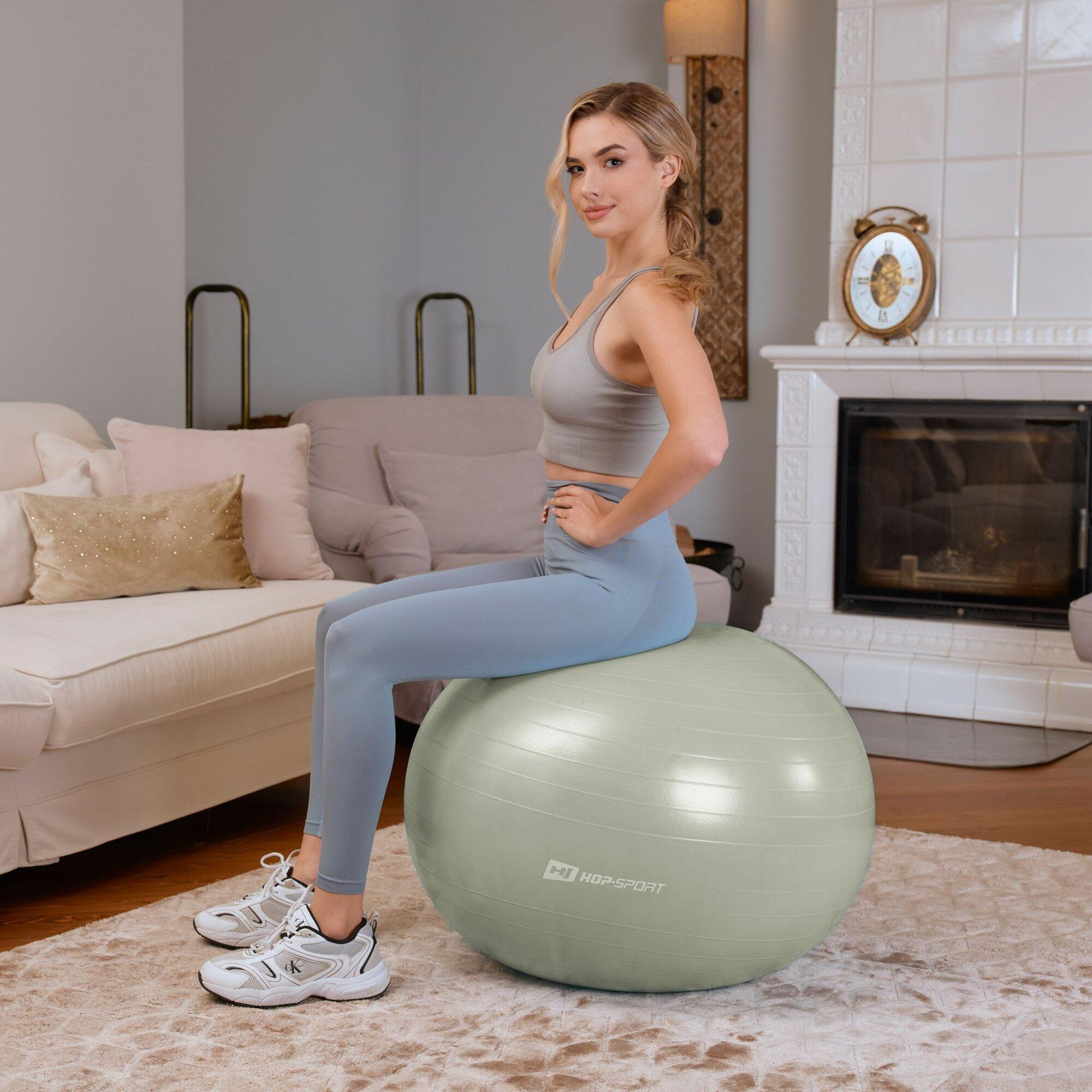 Palla Fitness 65 cm HS-R065YB Hop-Sport verde 3/5