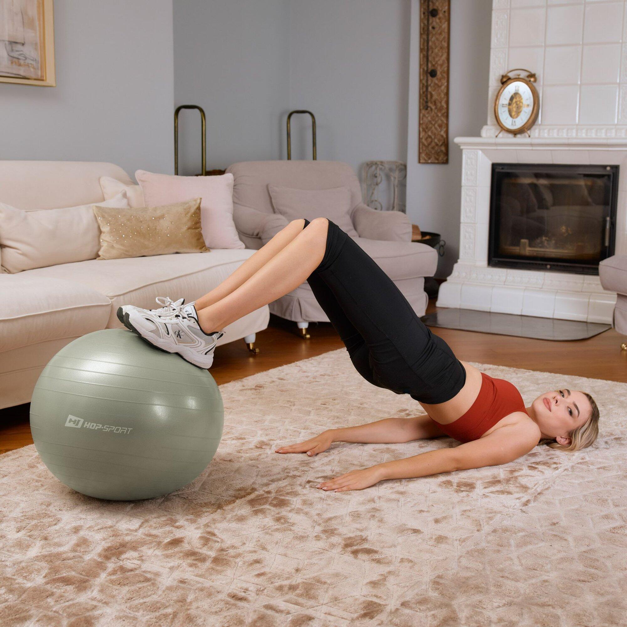 Palla fitness HS-R045YB Pallina da ginnastica 45cm verde 4/6