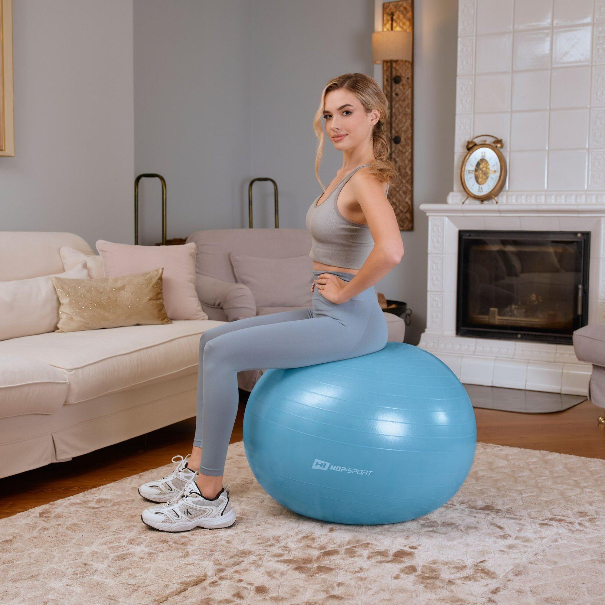 Palla Fitness 65 cm HS-R065YB Hop-Sport azul 5/5