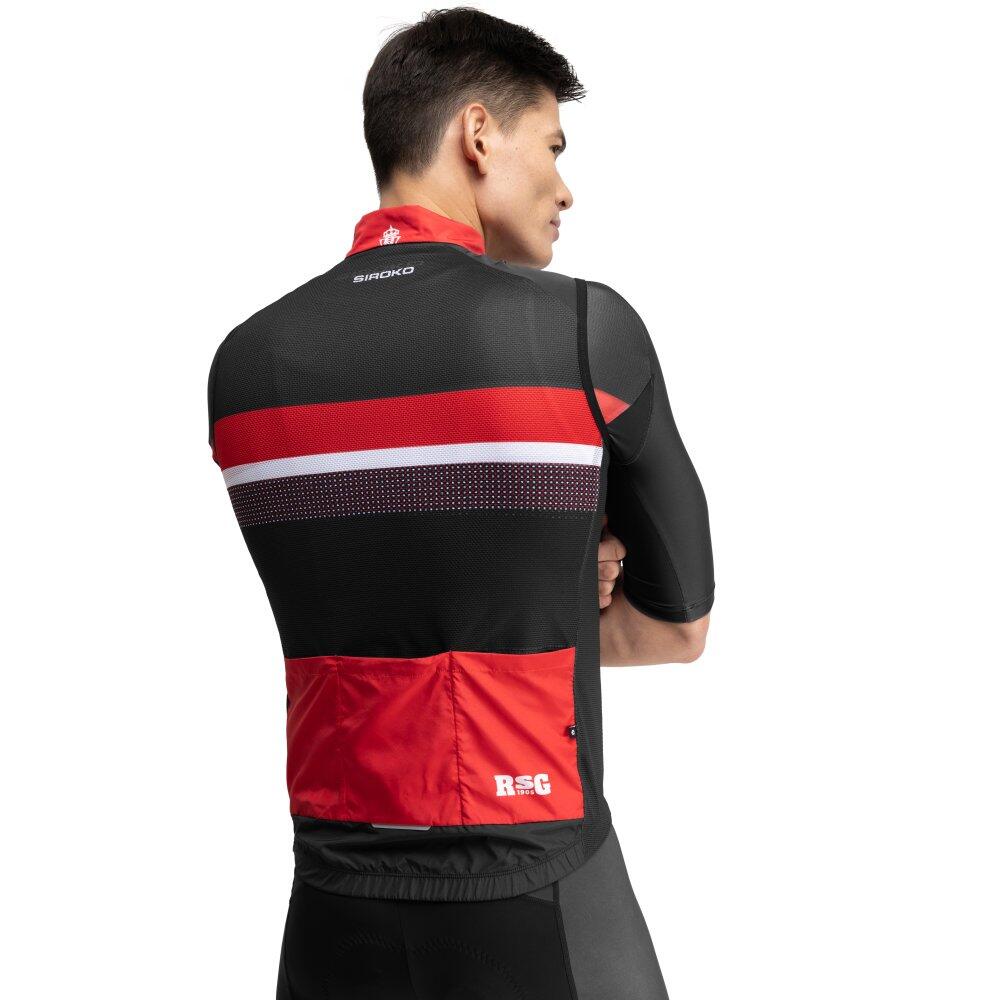Herren Radsport winddichte real sporting de gijón x siroko fahrradweste für SC 2/7