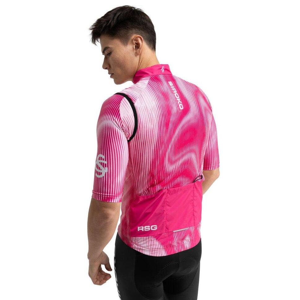 Męska wiatroszczelna kamizelka rowerowa Real Sporting de Gijón x