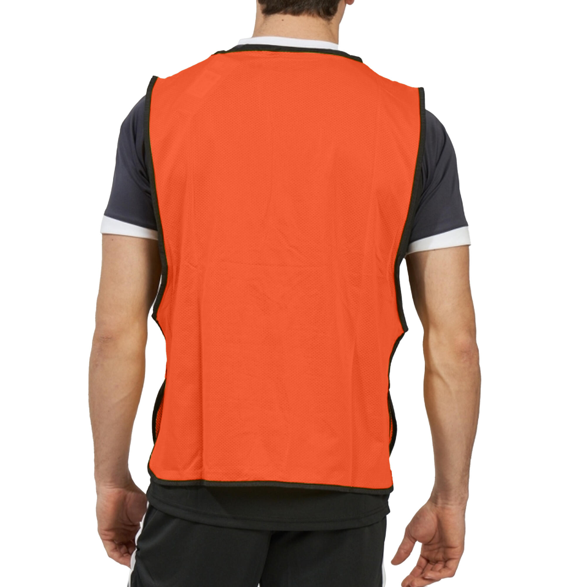 Chasuble Adulte (Orange Fluo / Noir) 4/4