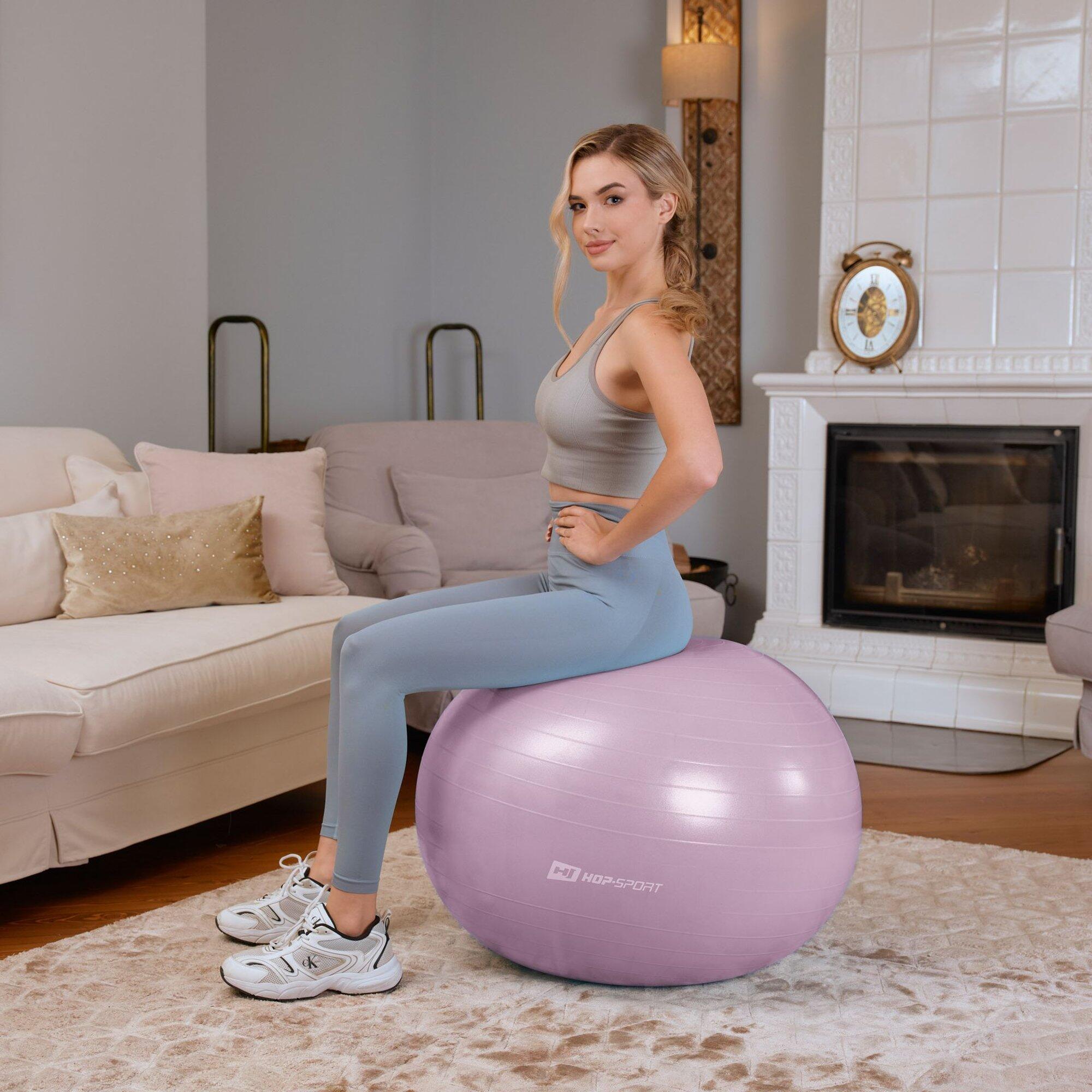 Piłka do ćwiczeń 65cm z pompką Hop-Sport HS-R065YB 3/5