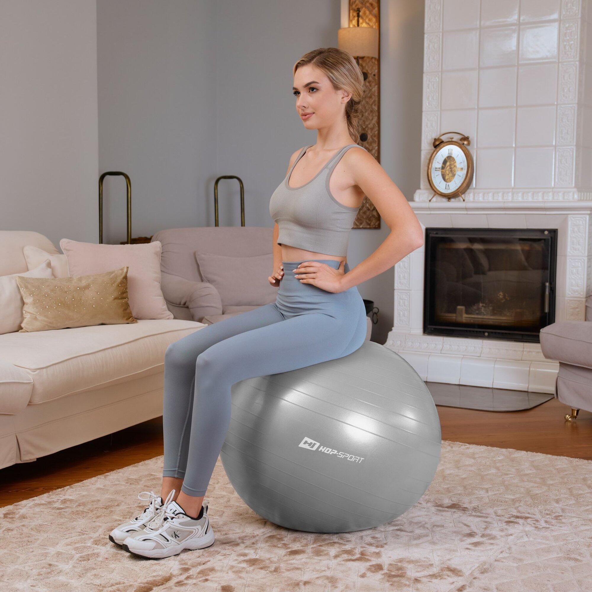 Palla Fitness 65 cm HS-R065YB Hop-Sport plateado 4/5