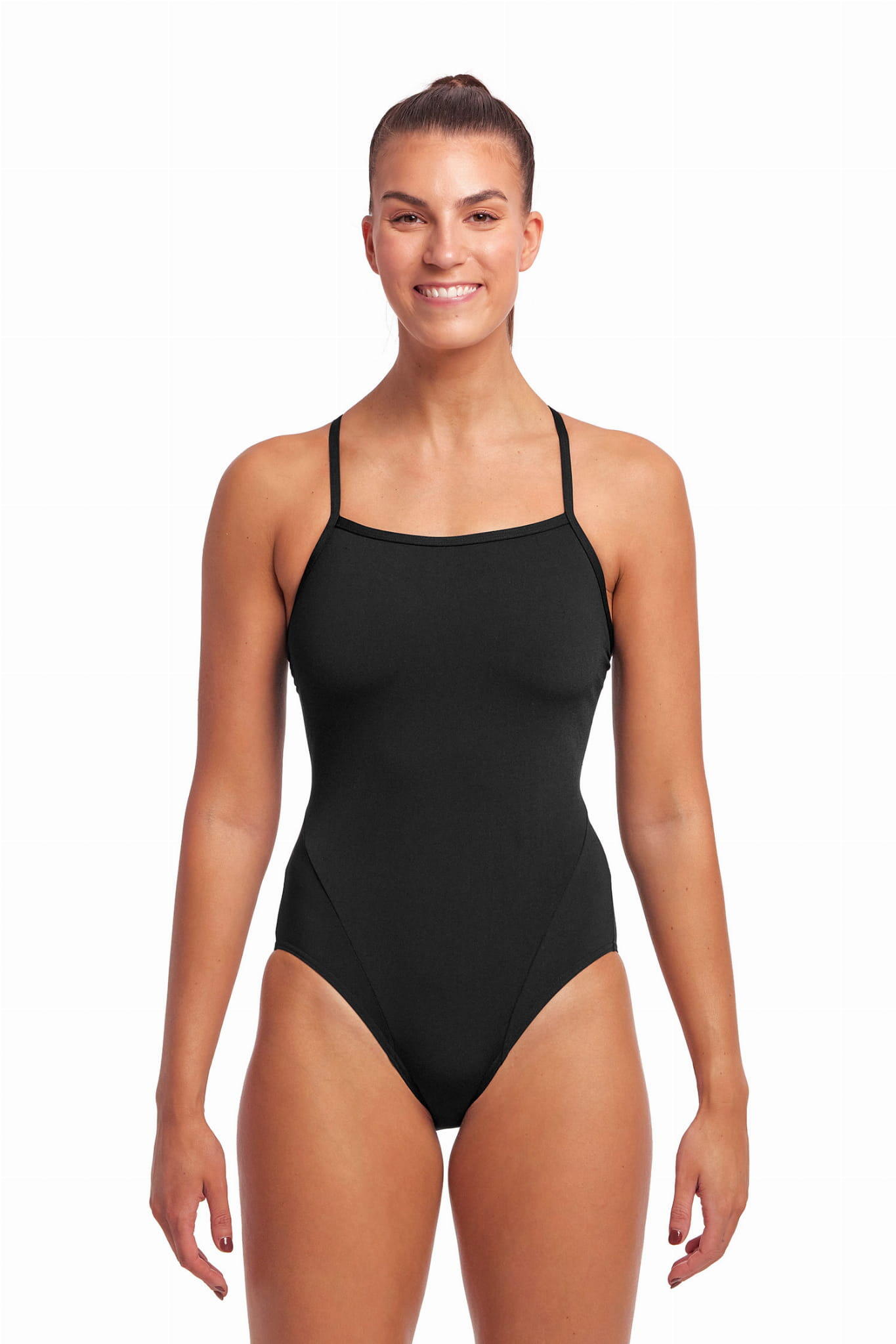 Strój do pływania menstruacyjny FUNKITA Still Black - Swim Secure Single Strap