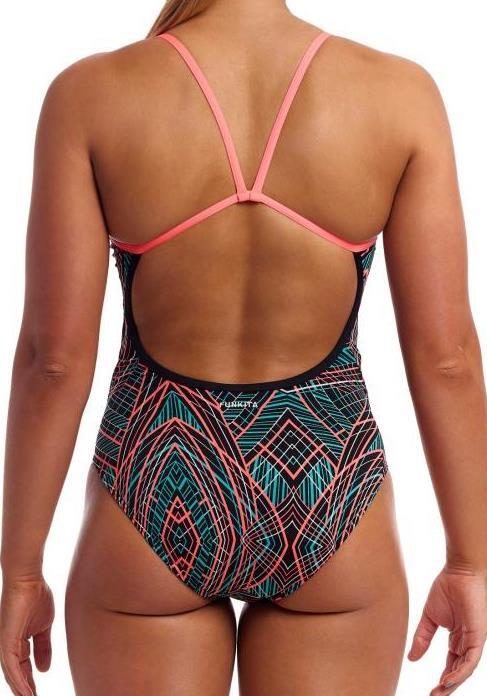 Strój do pływania menstruacyjny FUNKITA Spiro Mint - Swim Secure Single Strap