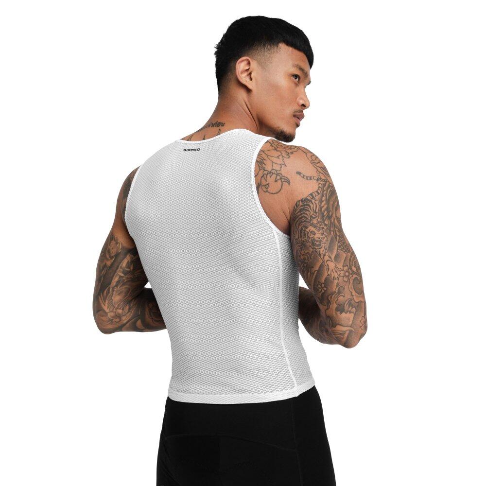 Herren Radsport fahrradbaselayer für Velocity Weiß 2/7