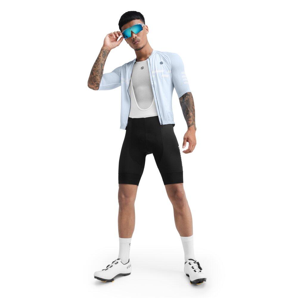 Herren Radsport fahrradbaselayer für Velocity Weiß 3/7