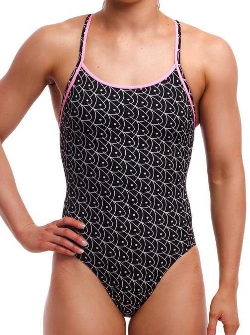 Strój do pływania menstruacyjny FUNKITA Summer Fish - Swim Secure Diamond Back