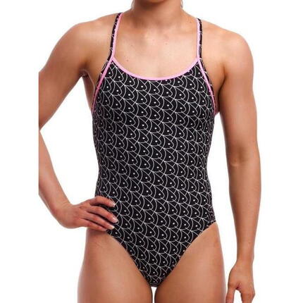 Strój do pływania menstruacyjny FUNKITA Summer Fish - Swim Secure Diamond Back