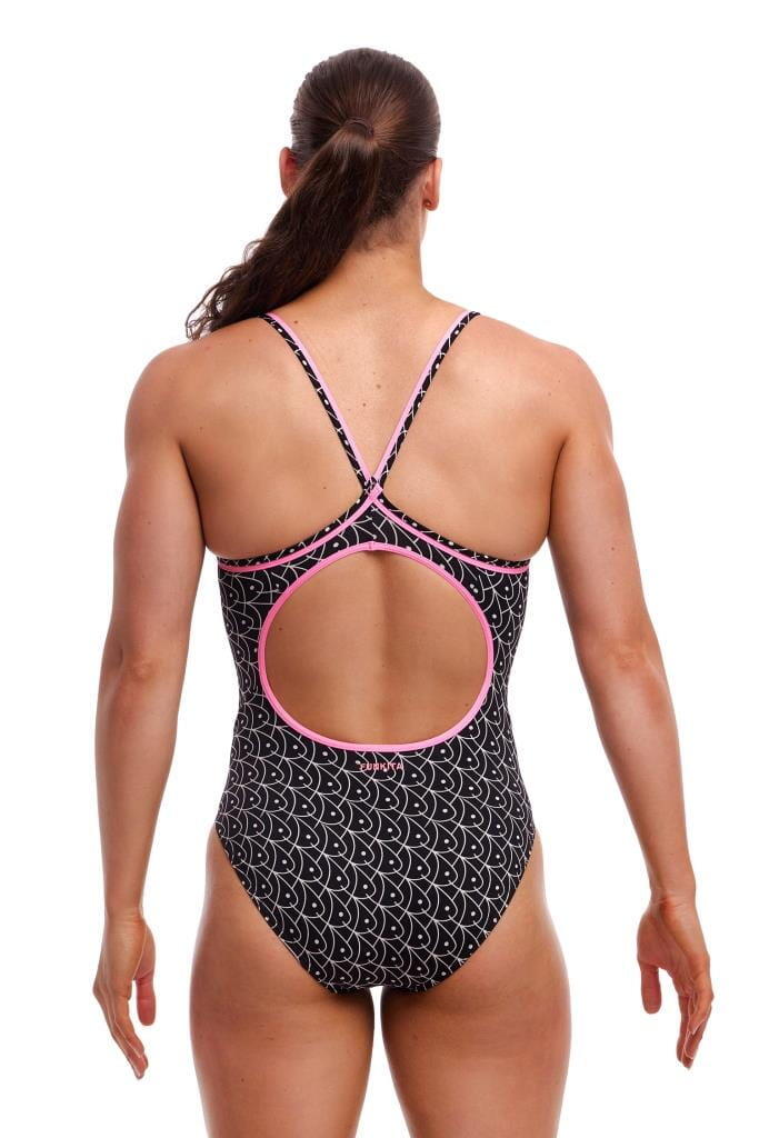 Strój do pływania menstruacyjny FUNKITA Summer Fish - Swim Secure Diamond Back 5/7