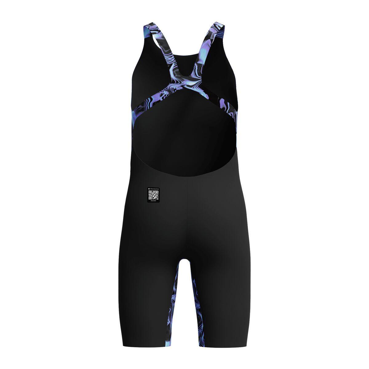Speedo Fastskin Junior Endurance+ Max Openback Kneeskin - Lucent Glow / Schwarz 3/5