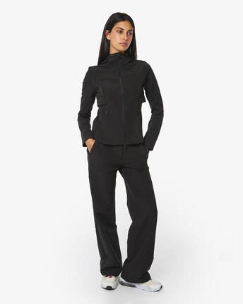 Pantalon de fitness synthétique noir pour femme
