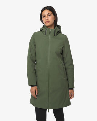 Damen-Fitnessjacke aus Synthetik in Militärgrün