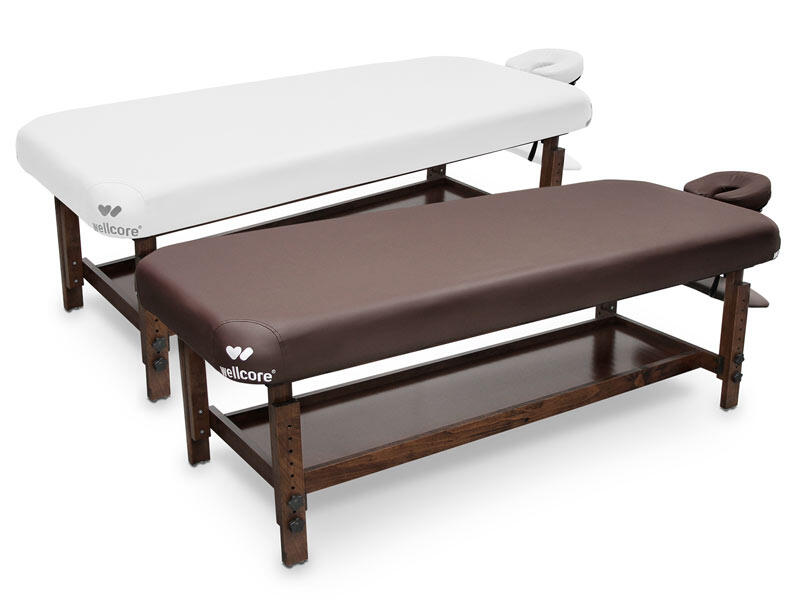 Camilla fija de madera con reposacabezas Wellcore 3/5
