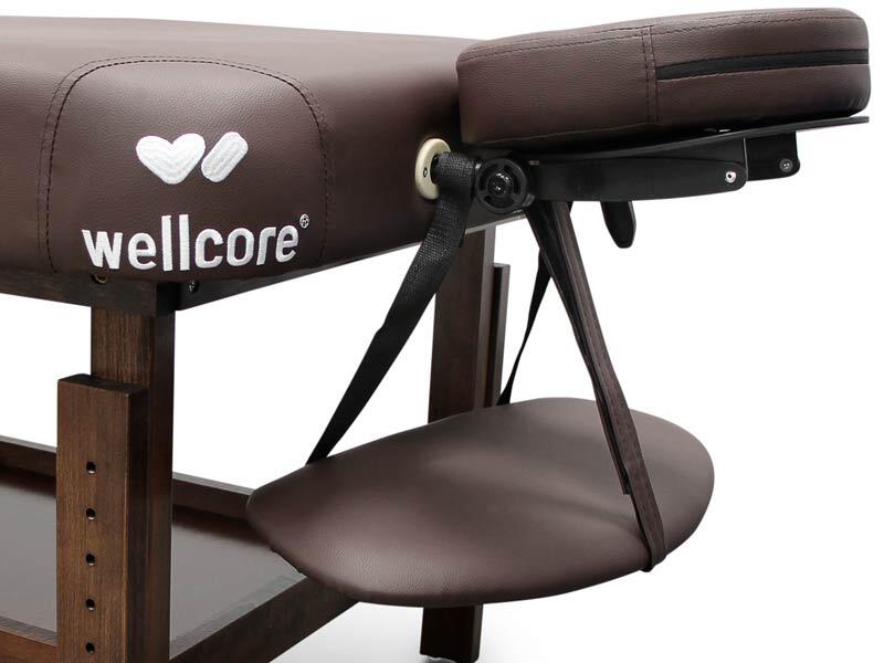 Lettino da trattamento fisso in legno Wellcore con poggiatesta 5/5