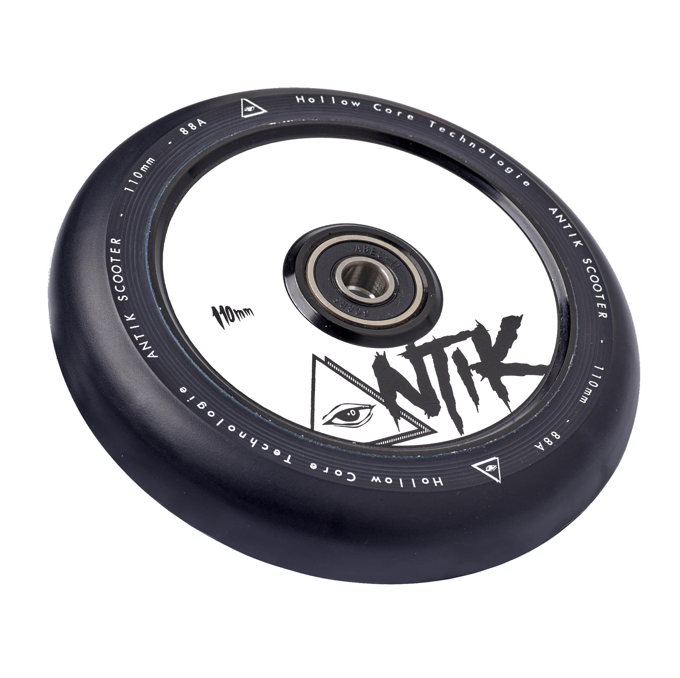 Antik holle kern 110 mm wit / zwart wiel 2/2