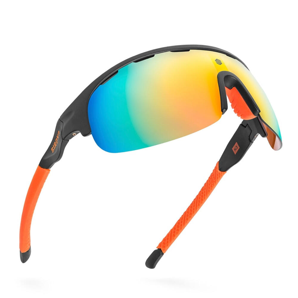 Herren und Damen Radsport Fahrradbrille K3 California Schwarz 3/7