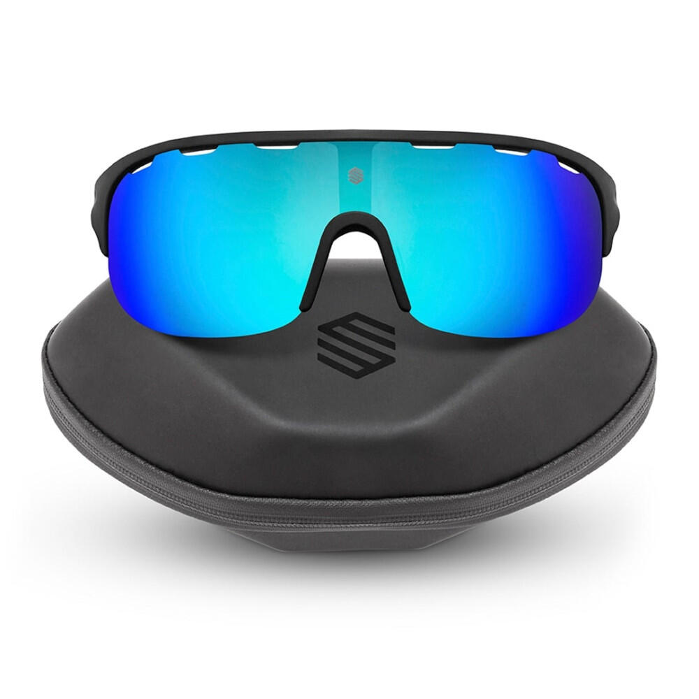 Herren und Damen Radsport Fahrradbrille K3 Triathlon Schwarz 2/7