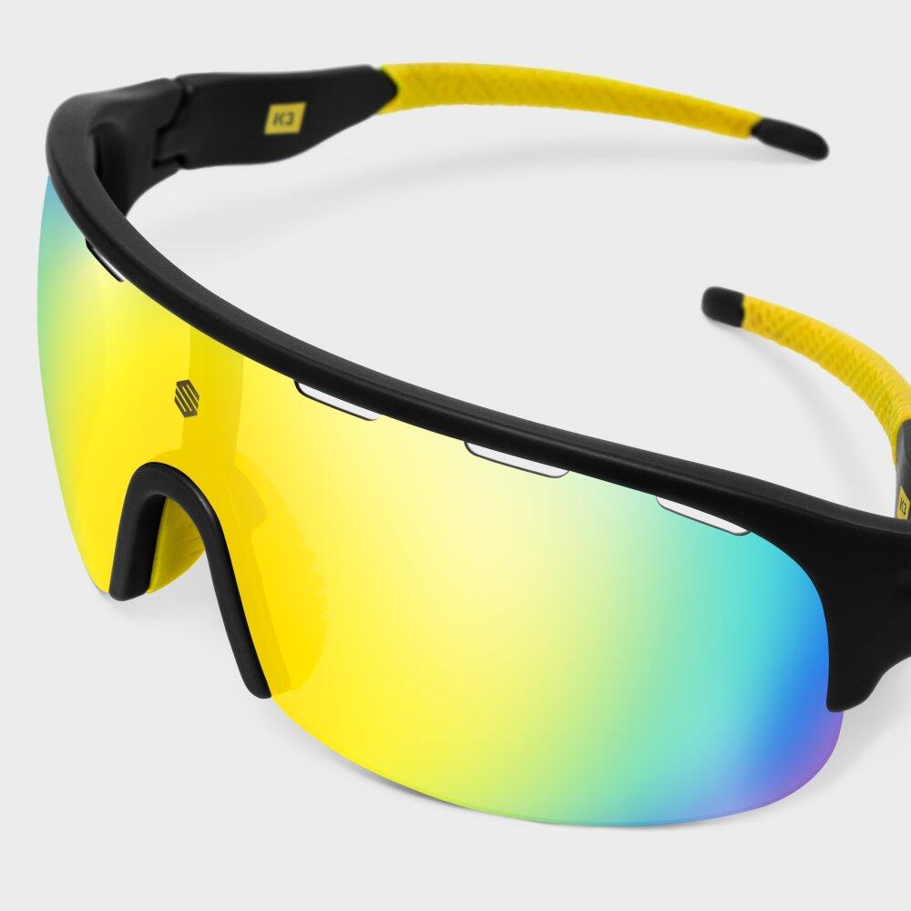 Herren und Damen Radsport Fahrradbrille K3 MTB Schwarz 4/7