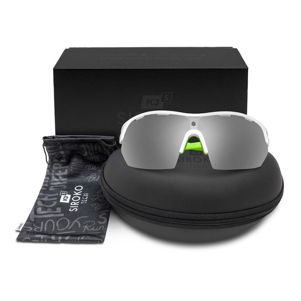 SIROKO - Selbsttönende Sportbrille für Radfahren K3 PhotoChromic DonauradwegMinze/Schwarz