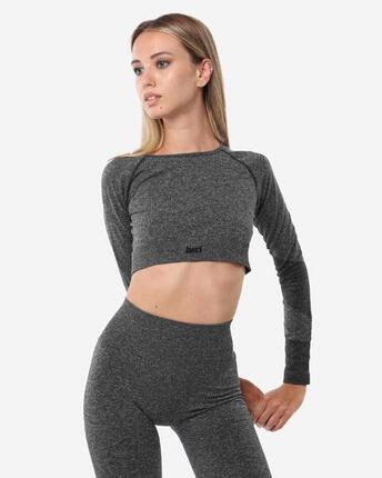 T-shirt de fitness synthétique vert militaire pour femme