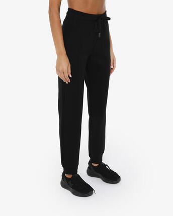 Weinrote Damenhose aus synthetischem Material für Fitness