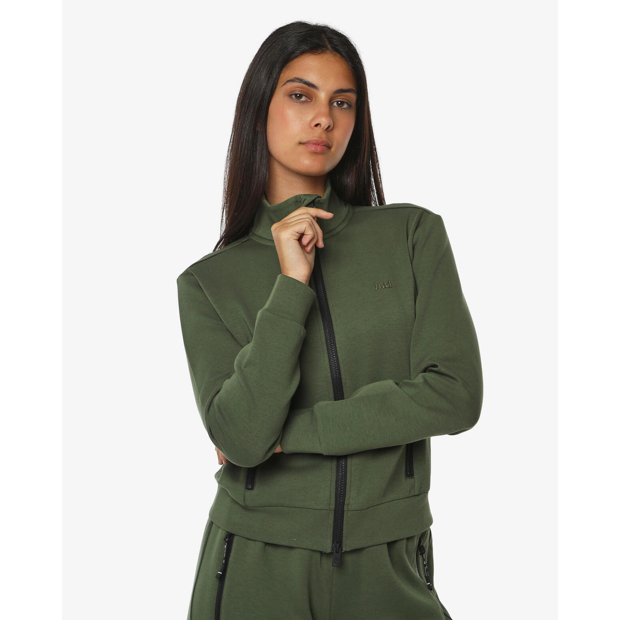 Jaked - Sweat-shirt Vert Militaire Pour Femme En Matière Synthétique Pour Le Fitness - Sweat-shirt - Gris - Decathlon