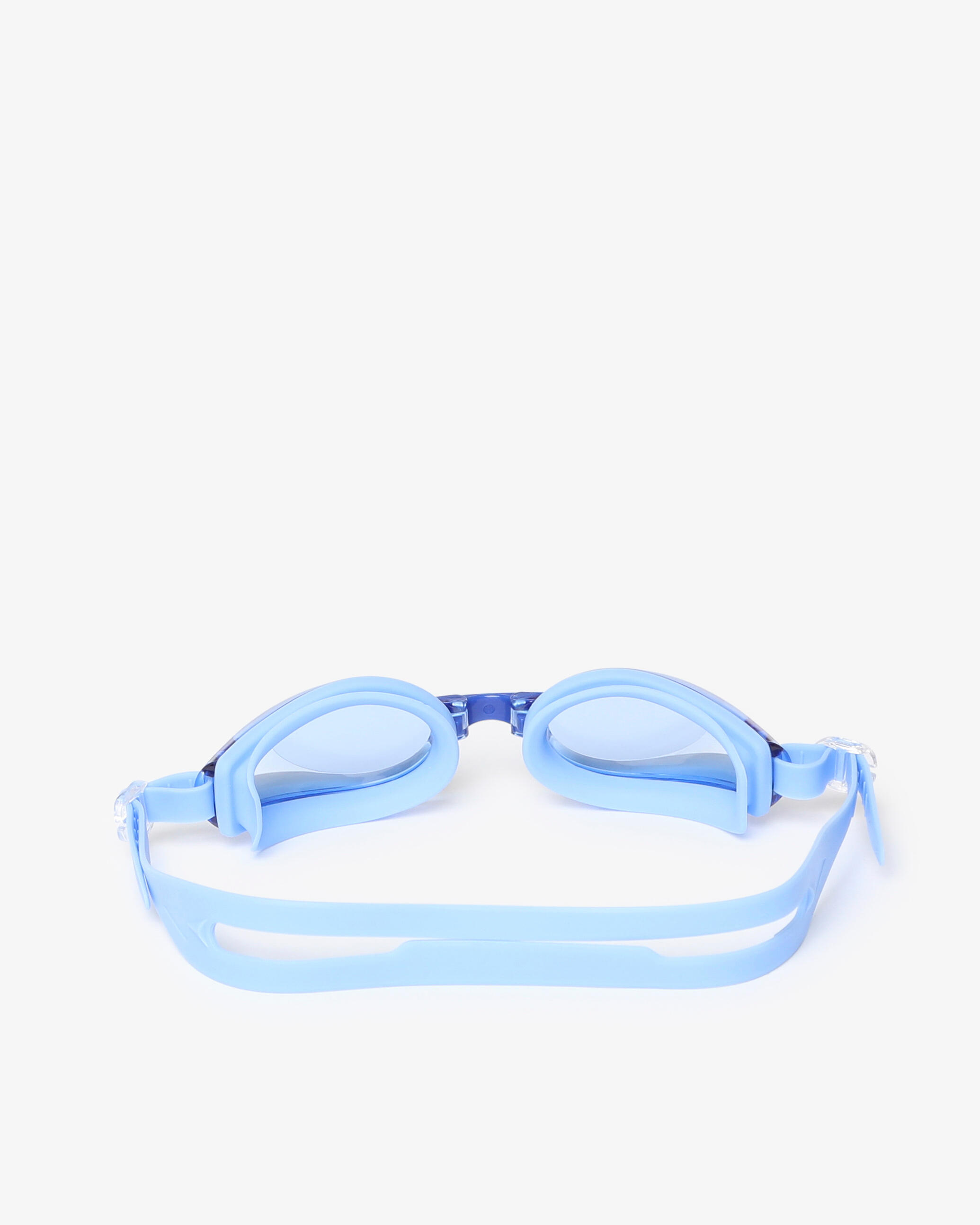 Blauwe synthetische zwembril voor heren en dames 3/4