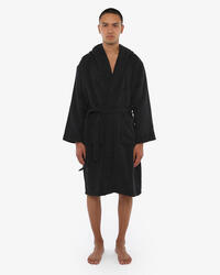 peignoir de fitness en coton noir pour hommes et femmes