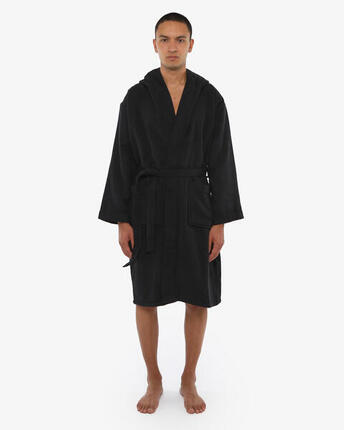 peignoir de fitness en coton noir pour hommes et femmes