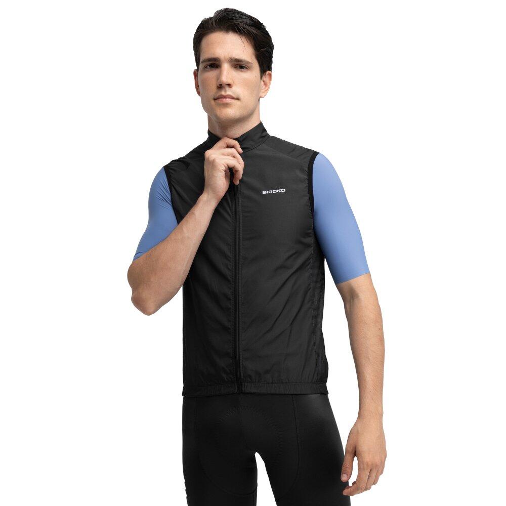 SIROKO Men Cycling 's windproof vest V1 Blaast Black