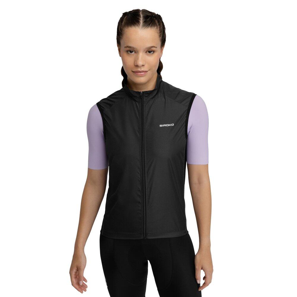 Siroko - Gilet Vélo Coupe-vent Femme Cyclisme V1-w Blaast Noir - Coupe Vent - Noir - 48 Xl - Decathlon