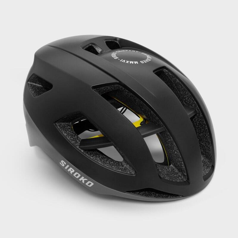 Men's and Women's HE Circuit Road Cycling Helmet Black SIROKO