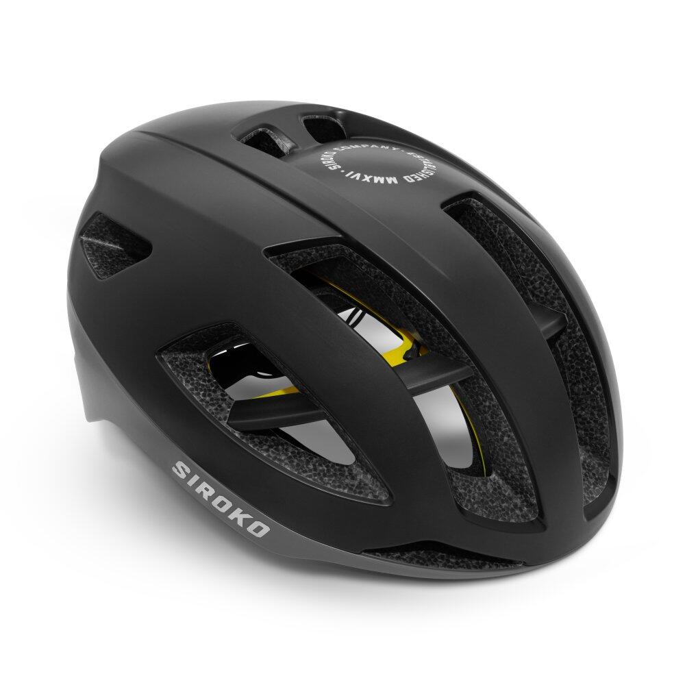Siroko - Casque Vélo Route Cyclisme Homme Et Femme He Circuit Noir - Casquette - Noir - 40 M - Decathlon