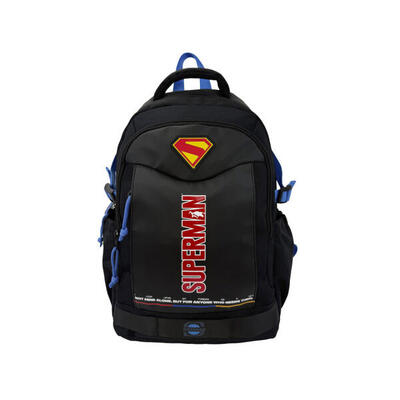 Mochila 2 Compartimentos Superman Black 43 Cm