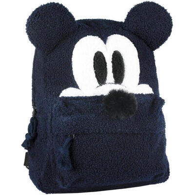 Mochila Casual Peluche Mickey Mouse Azul Marino