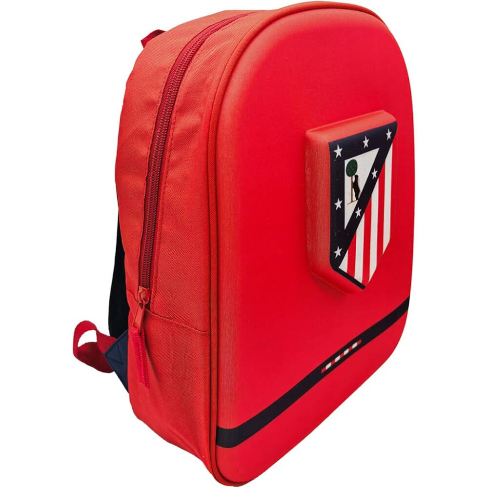 Mochila guardería - Fútbol - Unisex - 3D escudo Atlético de Madrid - Rojo 2/3