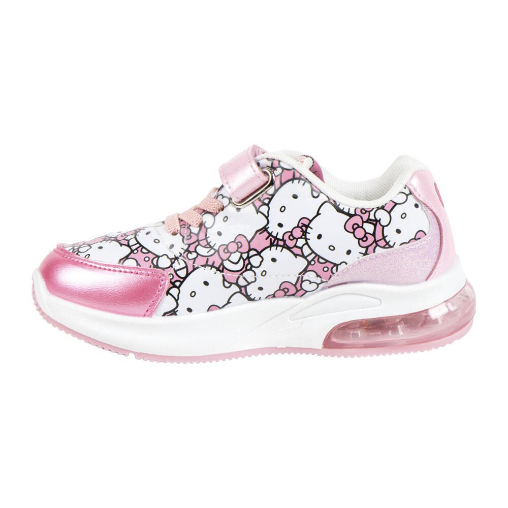 Zapatillas Deportivas Con Luces  Suela Pvc Hello Kitty Rosa Metalizado Niña 2/2