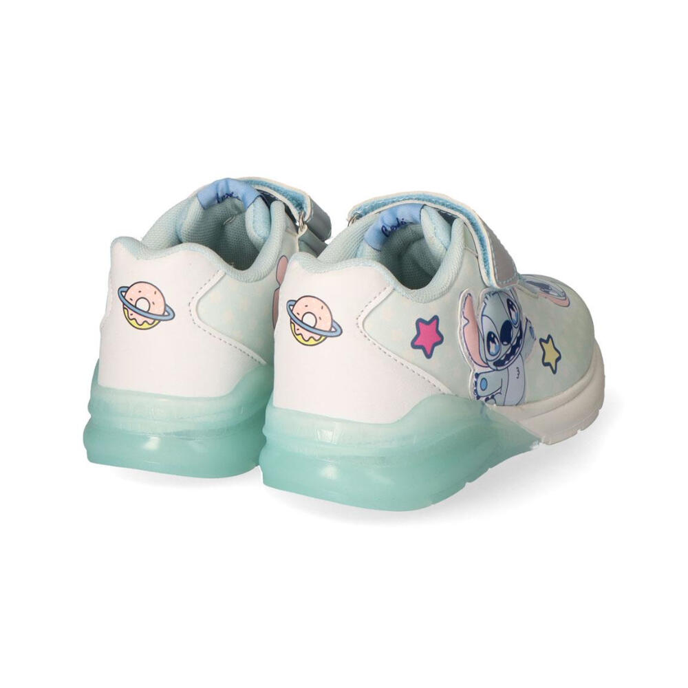 Zapatillas Deportivas Suela Tpr Con Luces Stitch Stars Azul Claro Niña 3/3