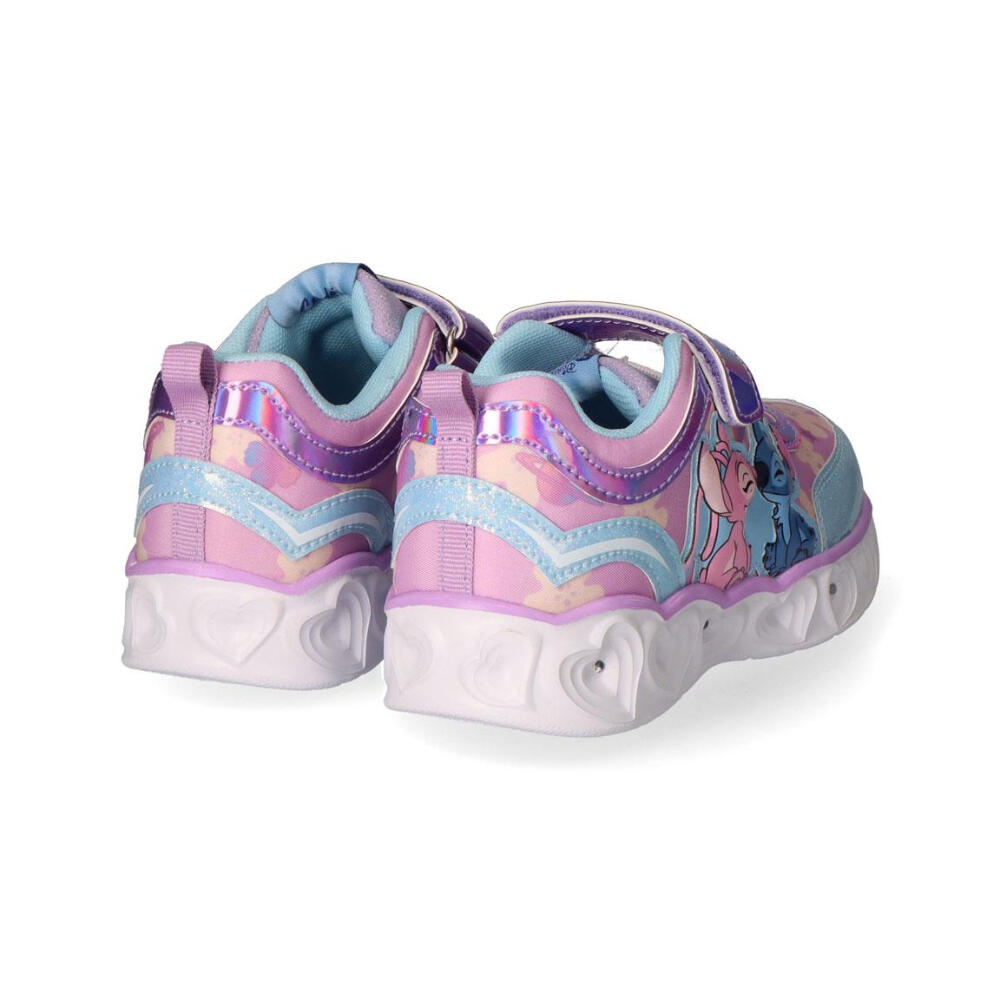 Zapatillas Deportivas Suela Ligera Eva Con Luces Stitch Y Angel Niña 3/3