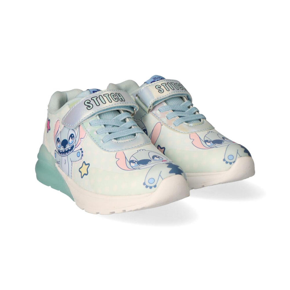 Zapatillas Deportivas Suela Tpr Con Luces Stitch Stars Azul Claro Niña 2/3