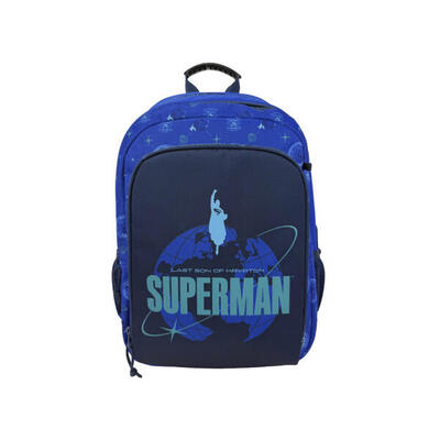Mochila 2 Compartimentos Superman Blue 43 Cm