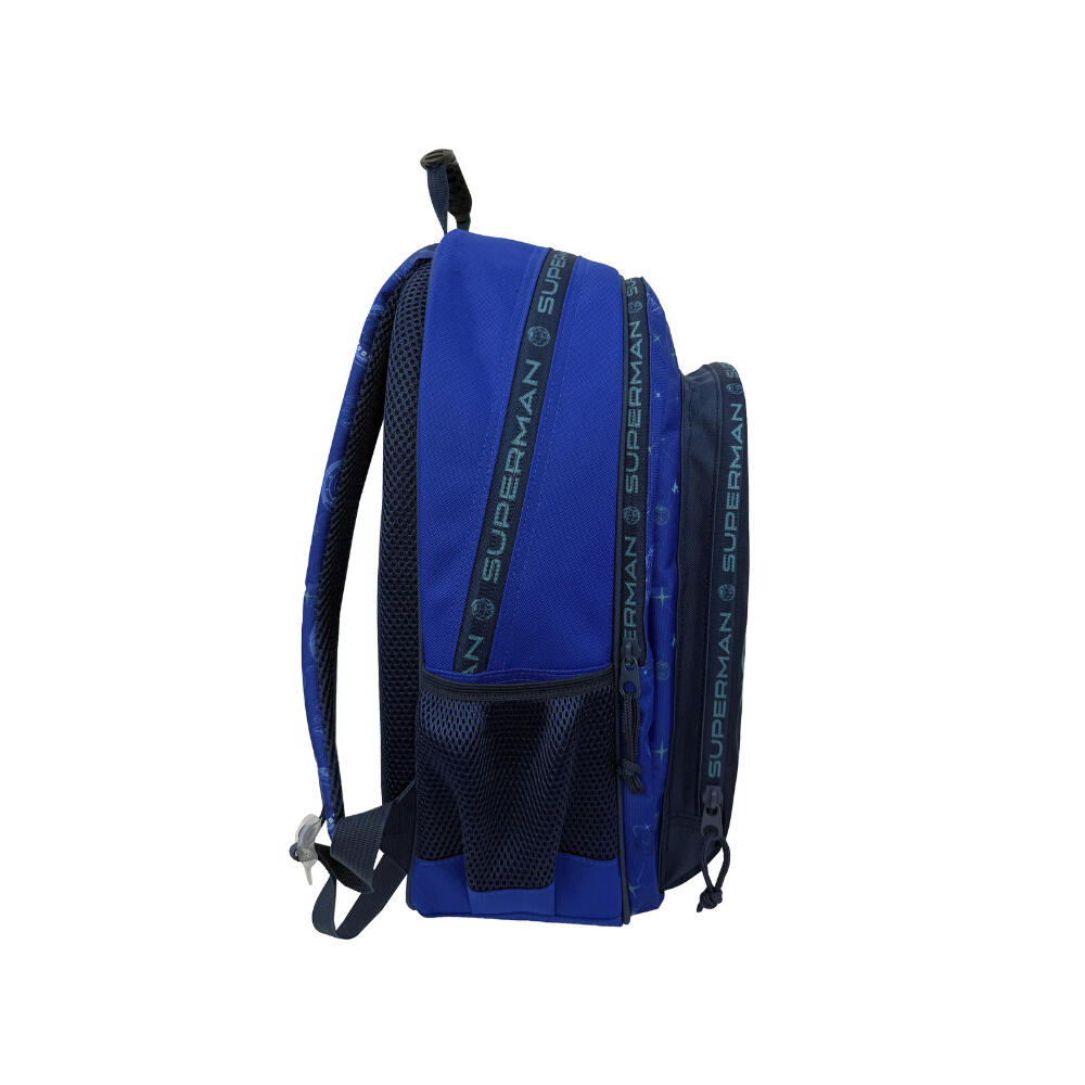 Mochila 2 Compartimentos Superman Blue 43 Cm 3/3