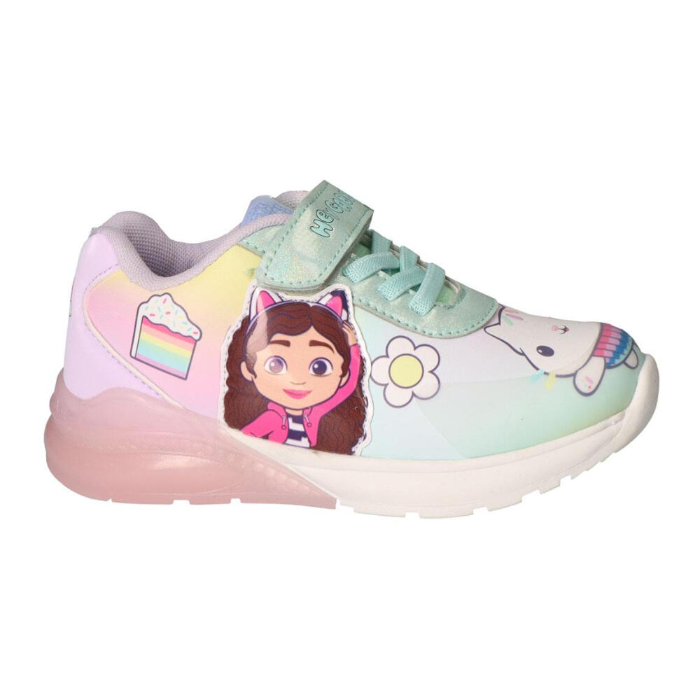 Zapatillas Deportivas Con Luces Gabbys Dollhouse Turquesa Y Rosa Niña 1/3