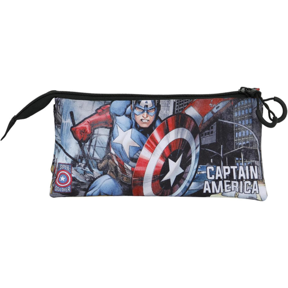 Estuche Portatodo Triple Capitán América Defender 3/3