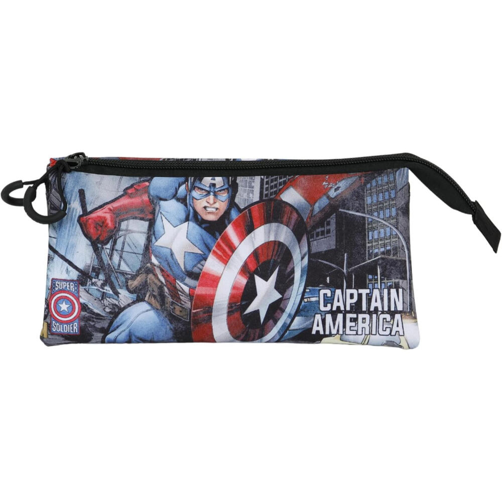 Estuche Portatodo Triple Capitán América Defender 2/3