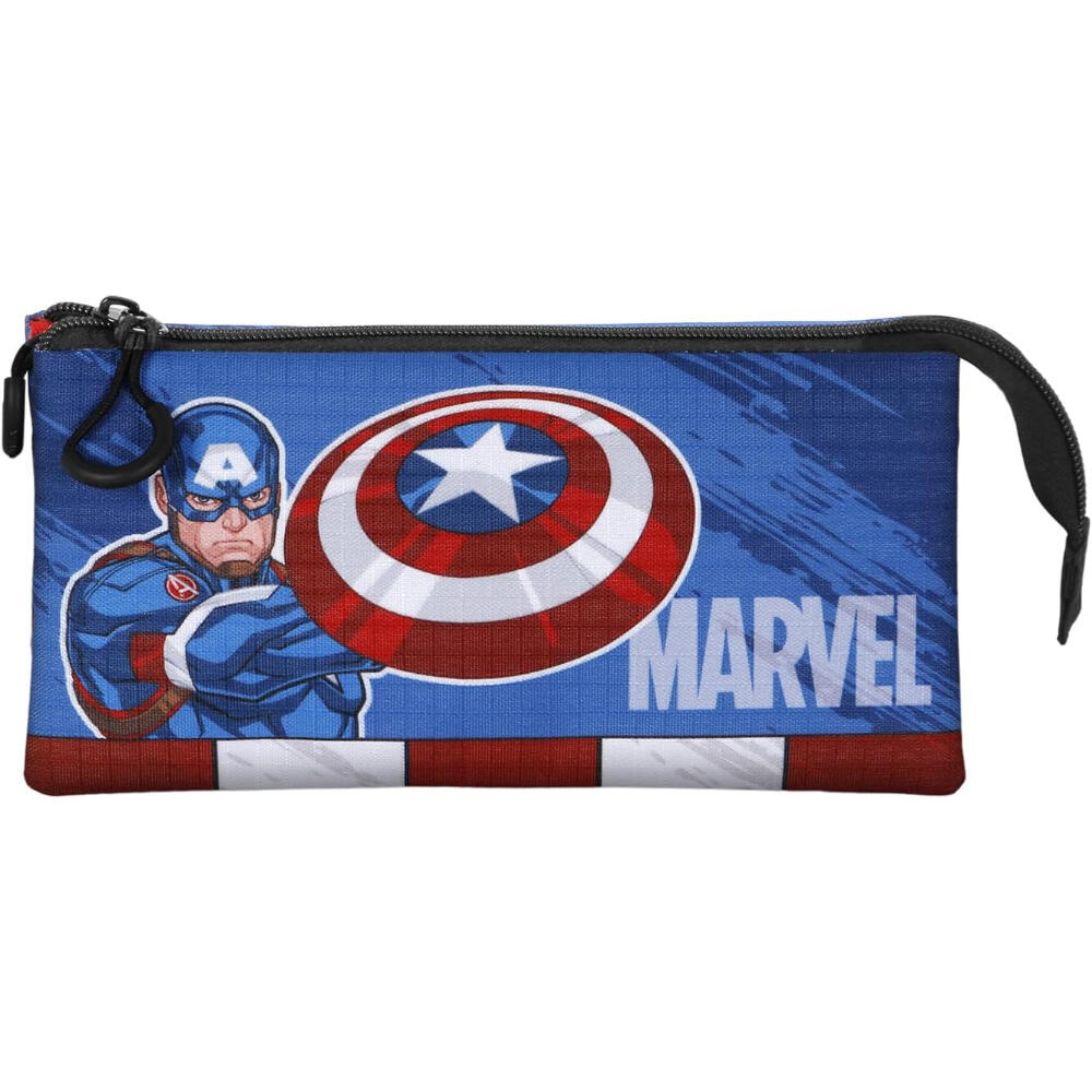 Estuche Portatodo Triple Capitán América Gears 2/3